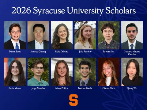 All twelve 2026 Syracuse University Scholars