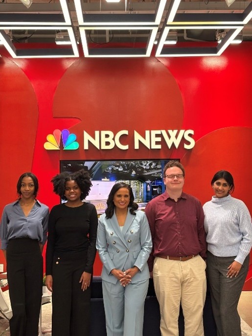 SU students in DC at NBC news studio.