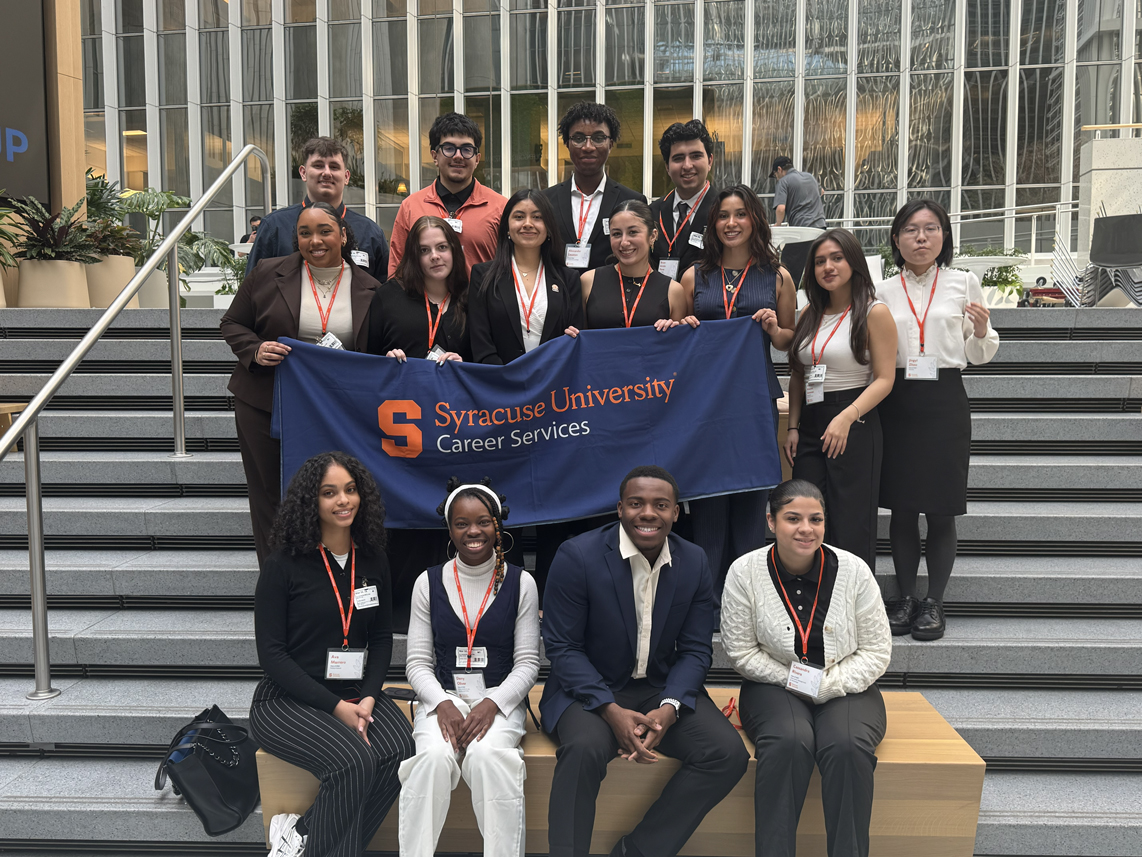 Group photo of students from the DC immersion week.