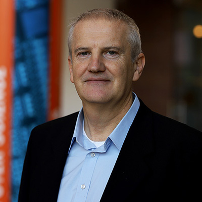 A man smiling.