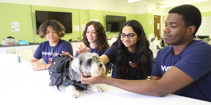 Team KARE9 students Richard Nguyen, Juliana Sepulveda, Malika Saidhedkar and Uchechukwuka Obiofuma