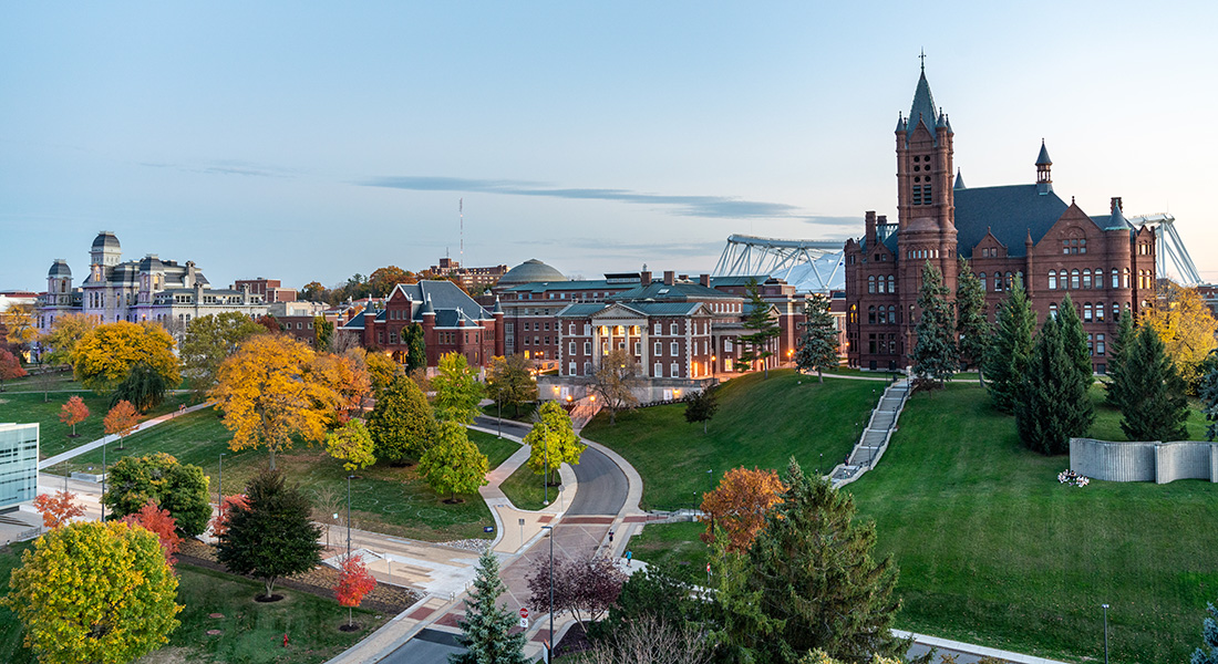 SU campus during fall