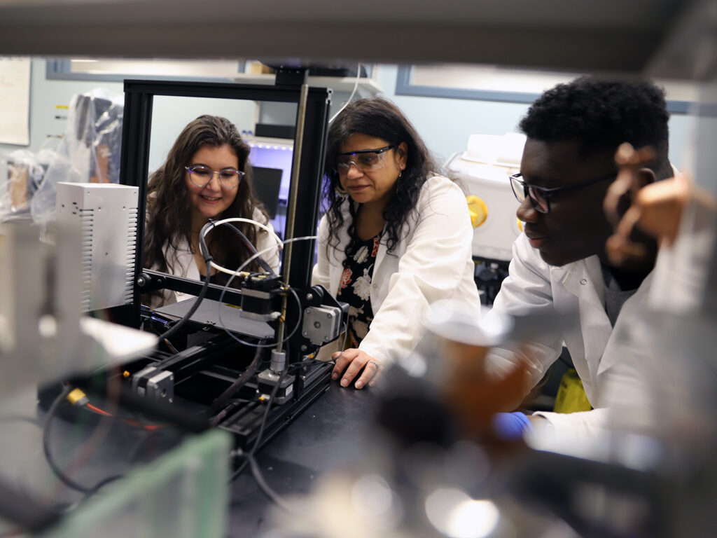 Prof Nangia and students in class