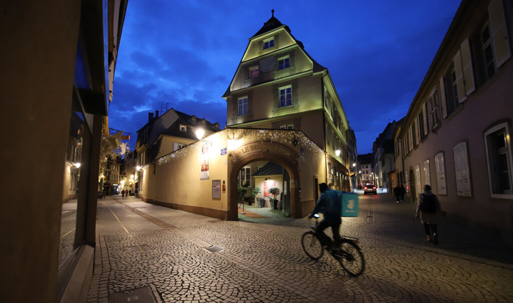 A restaurant in the Petite France area of Strasbourg, France