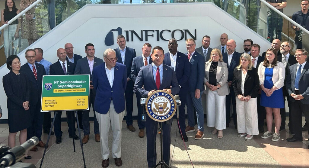 Ryan McMahon speaking at press conference