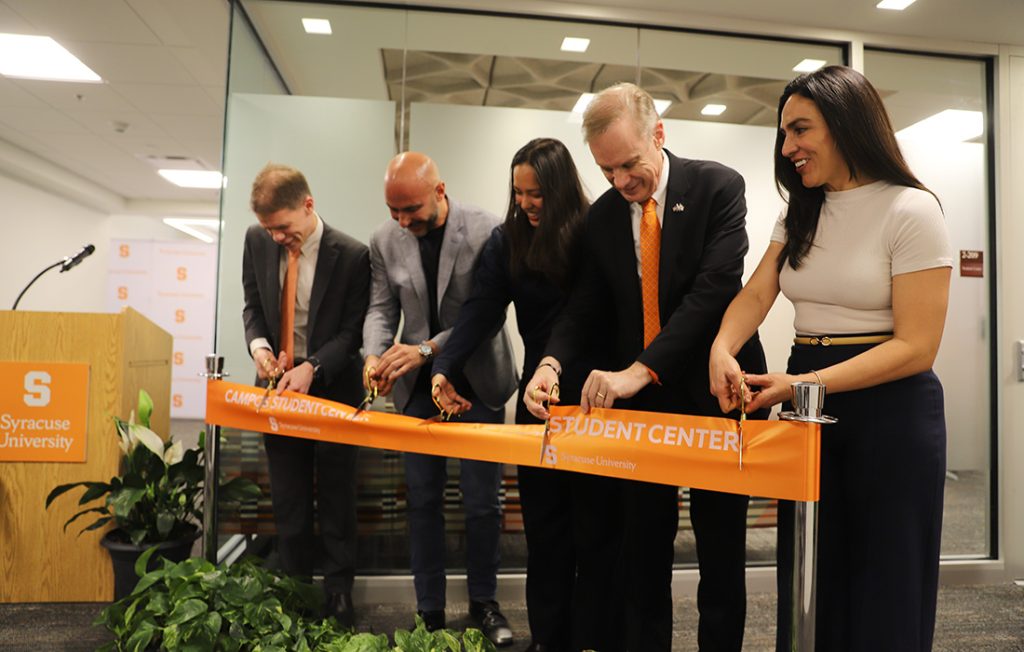 Ribbon cutting ceremony for the Campos Student Center