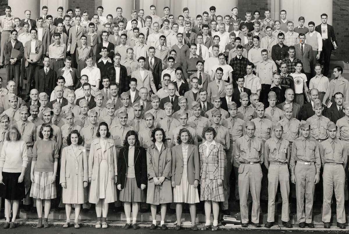 World War II Veterans on Hendricks Chapel Steps