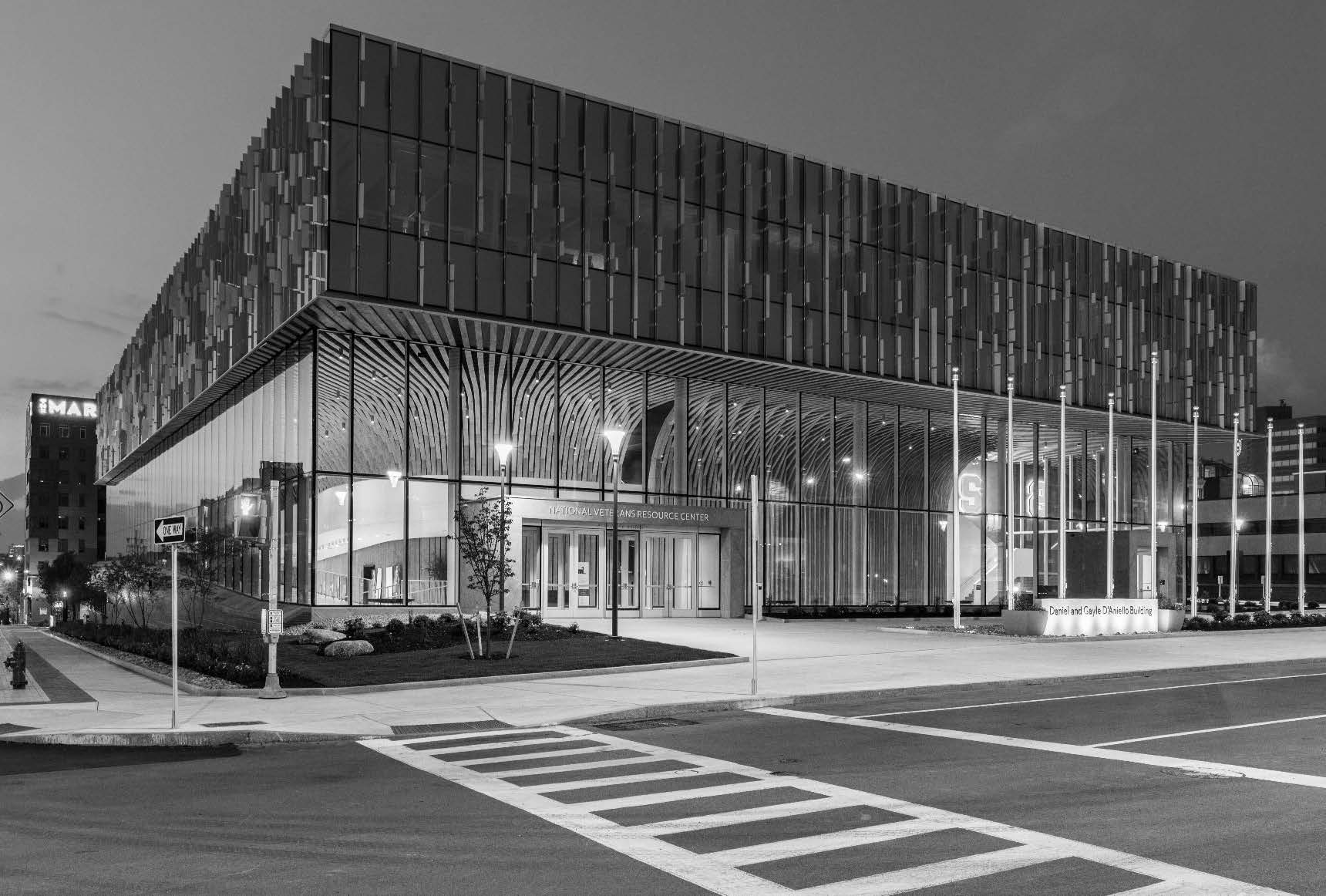 Daniel &rsquo;68 & Gayle D&rsquo;Aniello Building, home to the National Veterans Resource Center in 2020