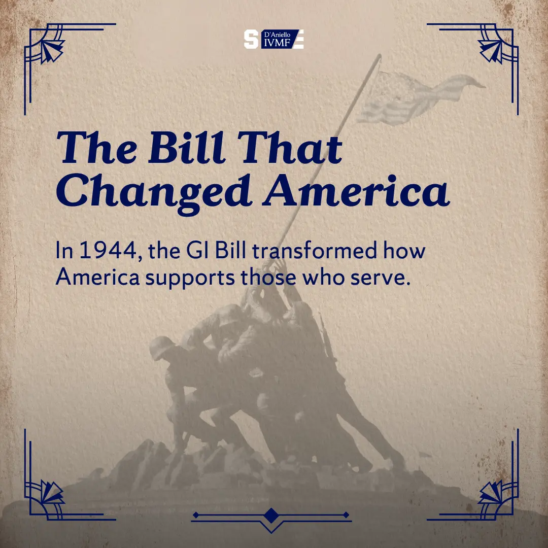 The bill that changed America. In 1944, the GI Bill transformed how America supports those who serve.