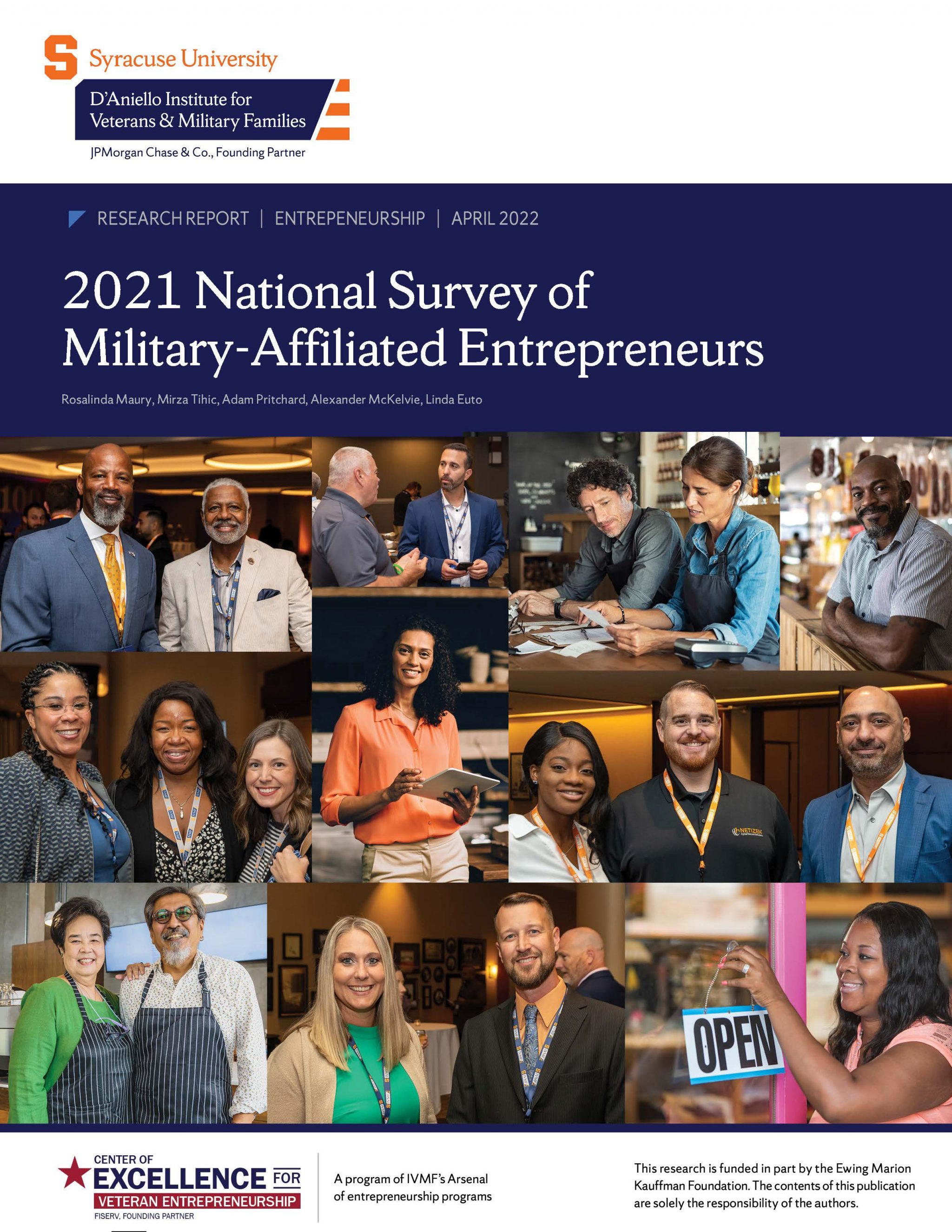 Thumbnail for research brief: 2021 National Survey of Military-Affiliated Entrepreneurs Research Report