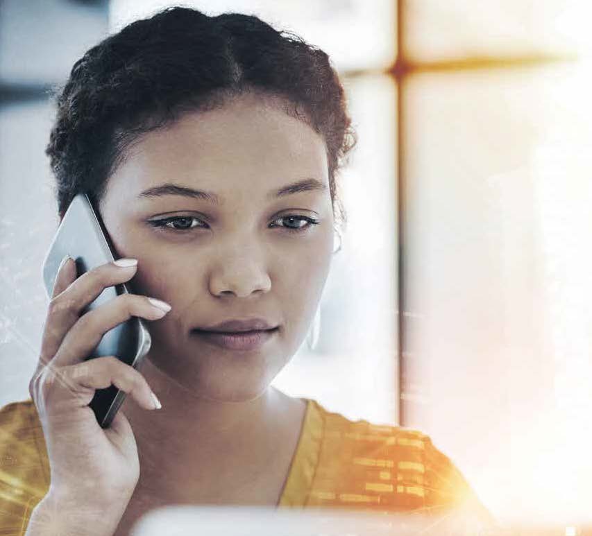 Military spouse on the phone. 