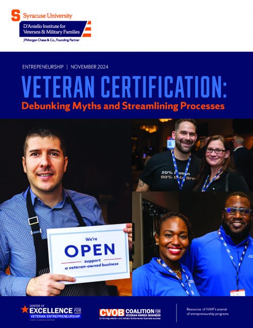 Veteran certification cover.