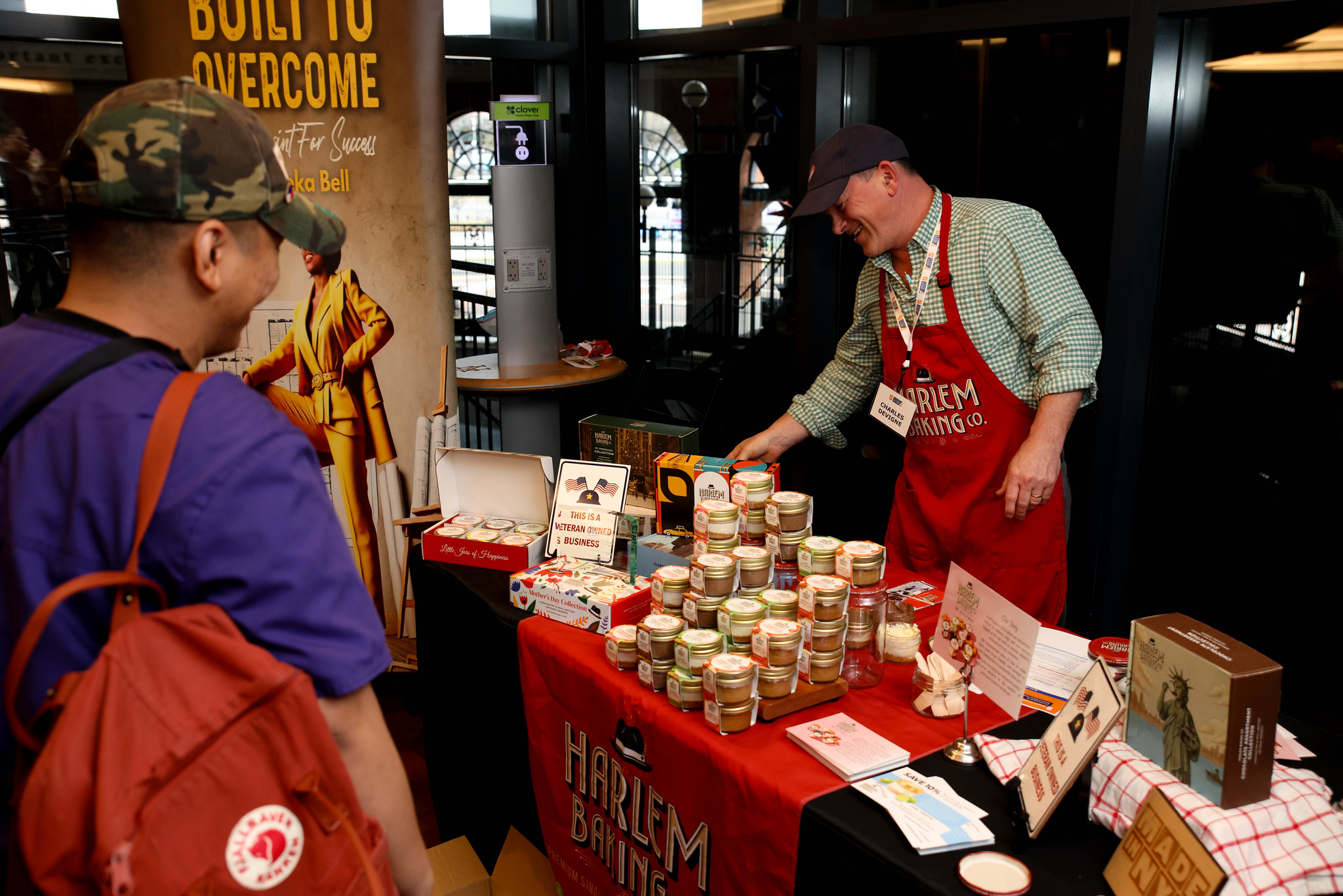 Military entrepreneurship forum participant selling his goods