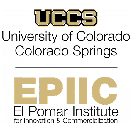 UCCS University of Colorado, Colorado Springs, EPIIC El Pomar Institute for Innovation & Commercialization logo