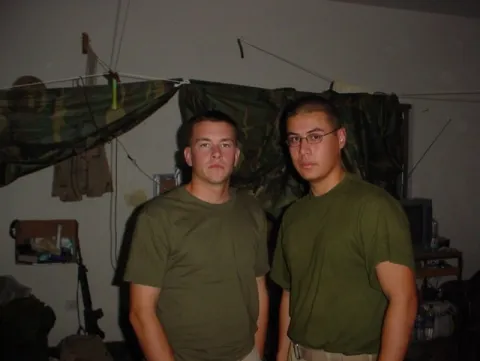 A young joe and jesse deployed together. 