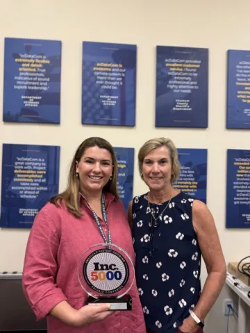Kathleen and Alaina with their Inc. 5000 award.