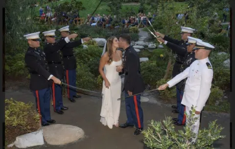 Melanie Vernoia wedding ceremony. 
