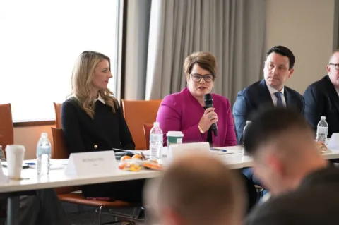 Lauren Runco speaking at walmart roundtable.