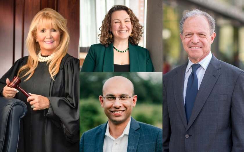 Headshots of the four 2026 College of Law award winners in a collage format