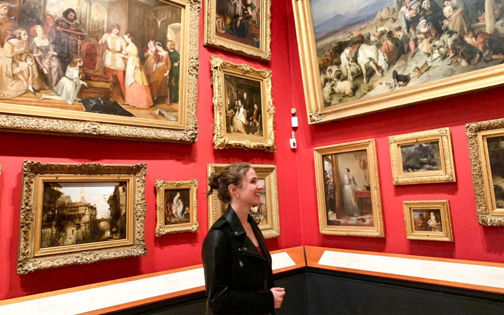 Alex in an art gallery