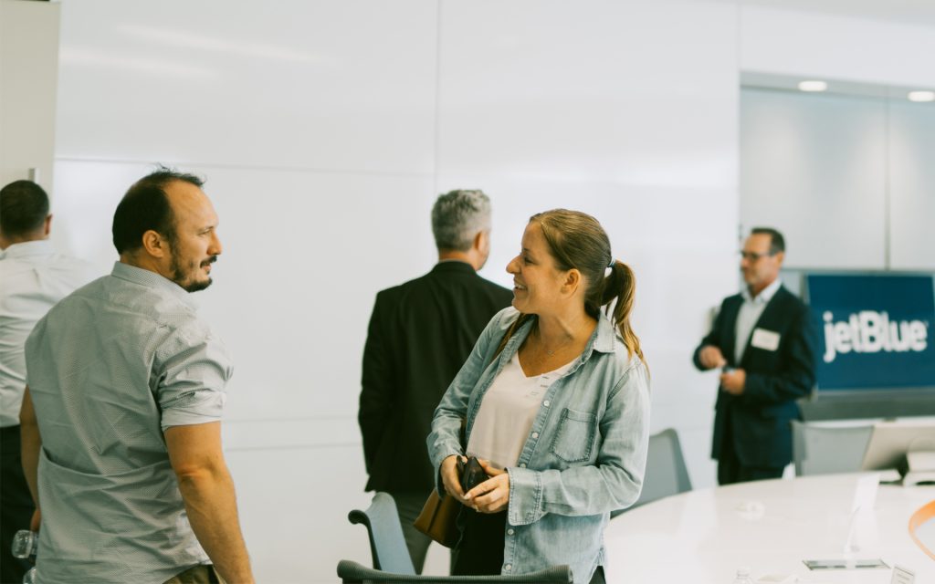 Students chatting during a residency