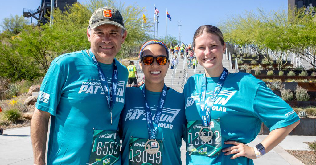 Tillman Scholars Bill Rielly, Amanda Higginson and Natasha DeLeon at Pat