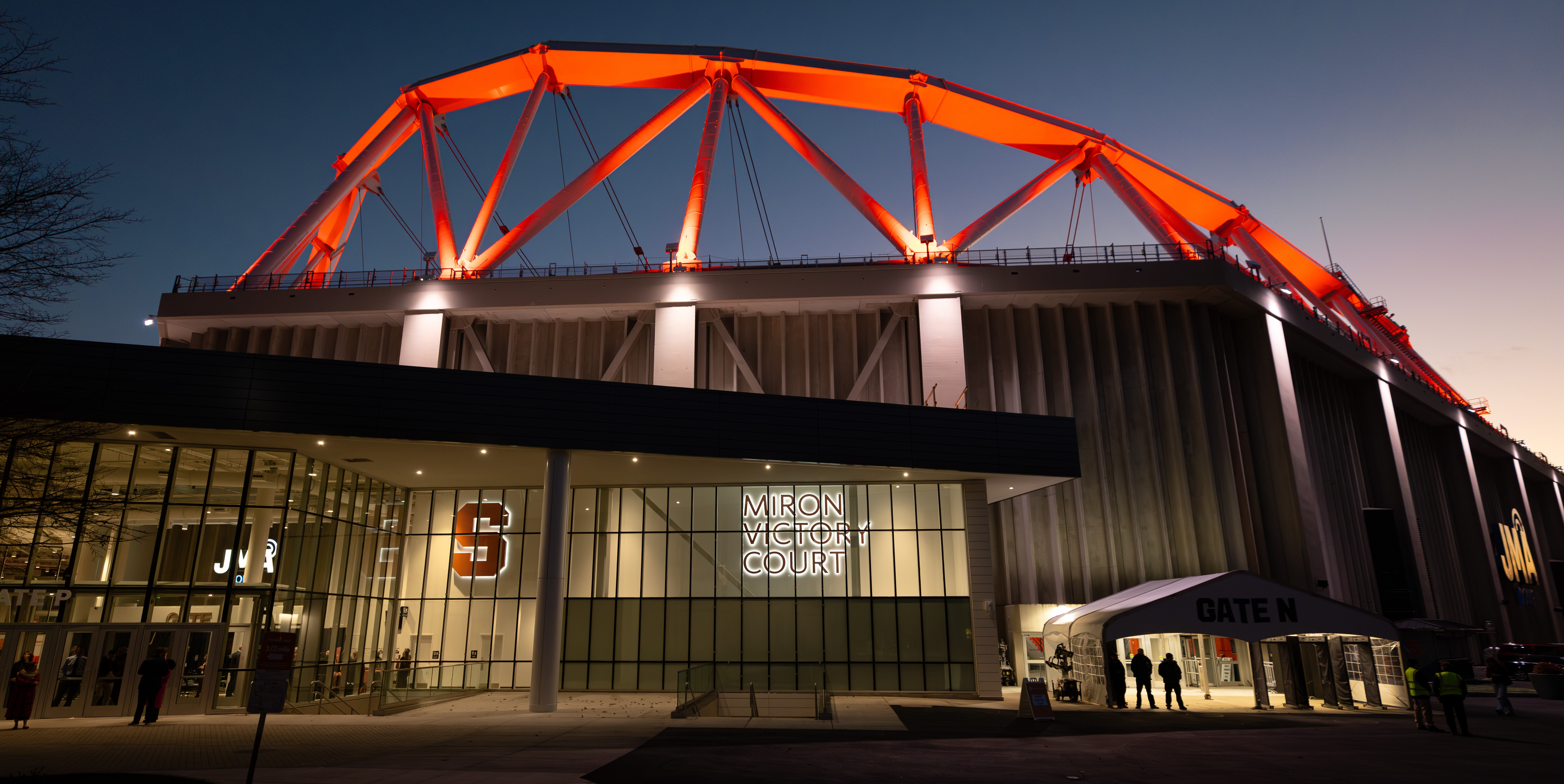 Miron Victory Court at night