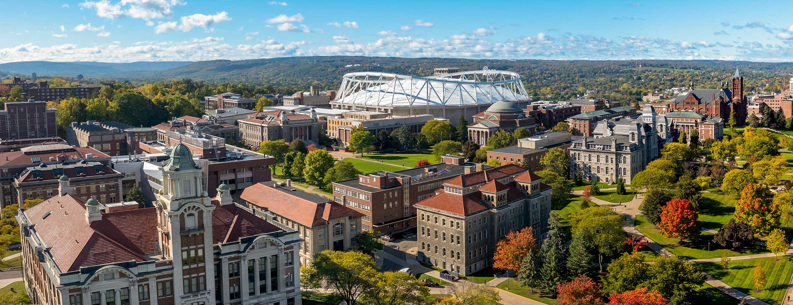 Aerial View of Syracuse University in the Summer