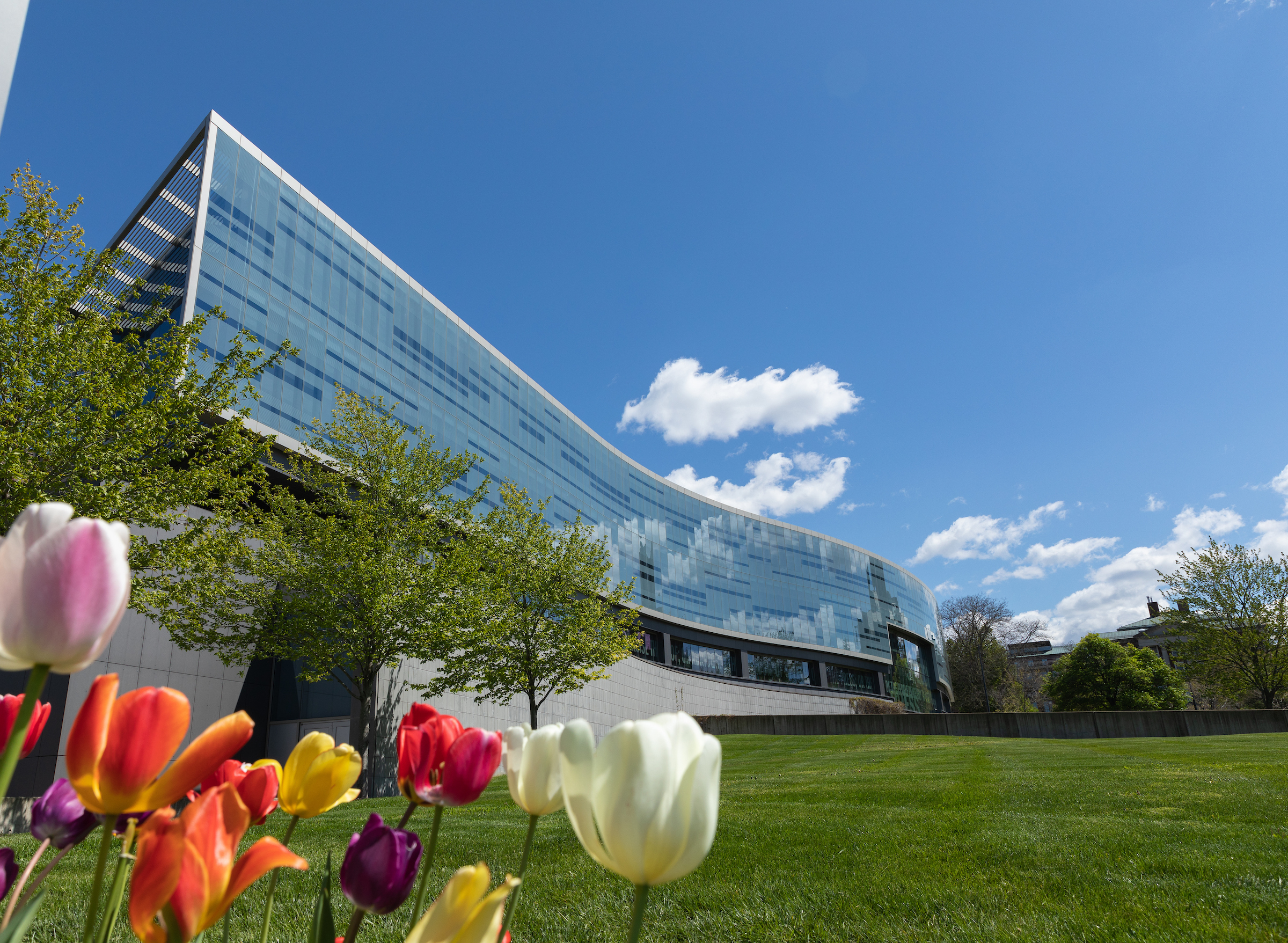 The exterior of the SI Newhouse School of Public Communication. 