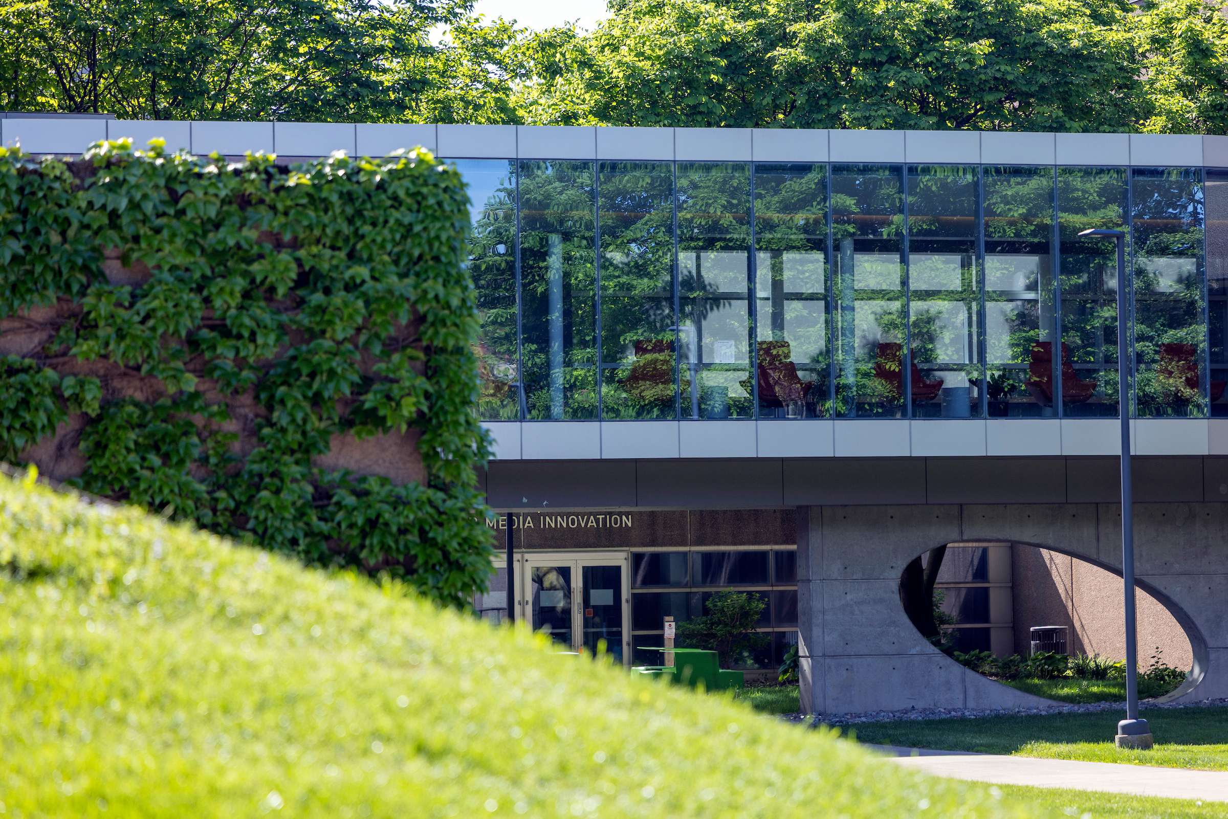 A scenic view of campus architecture during Spring 2026. 
