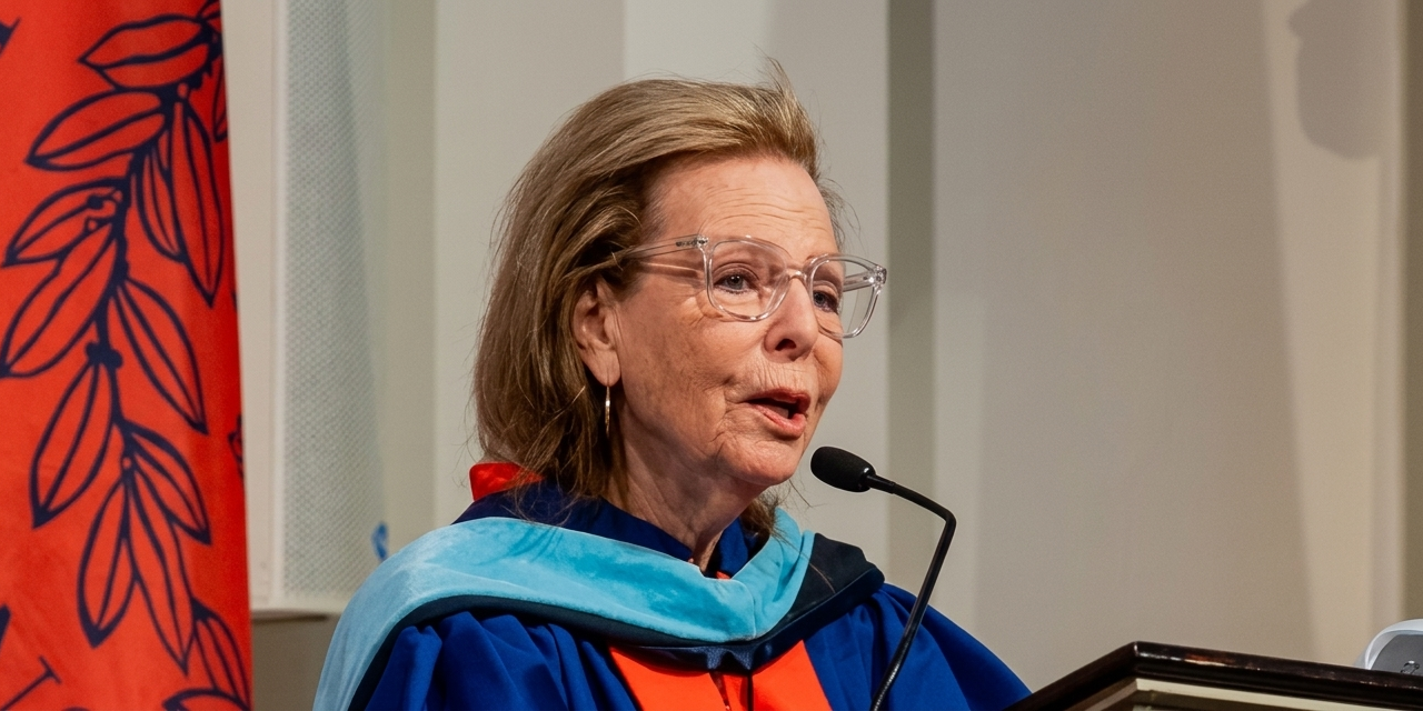 Judy Seinfeld speaking at CPS Convocation 2024