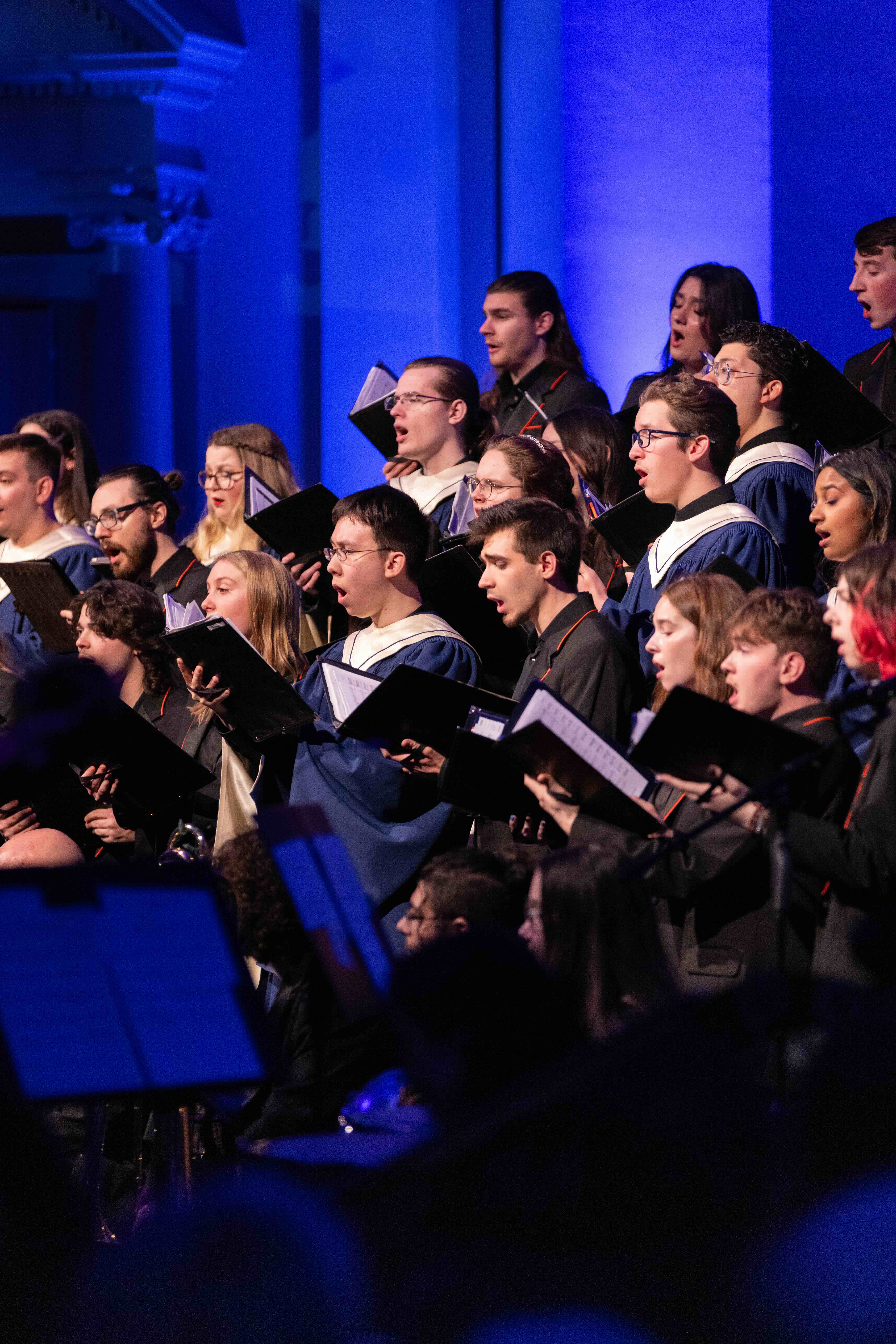Setnor School of Music students performing &ldquo;Holidays at Hendricks&rdquo; at Hendricks Chapel. 